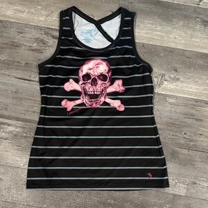Reel Legends Black and Pink Skull Swim Tank